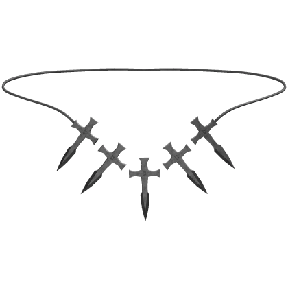 White Spiky Cross Necklace