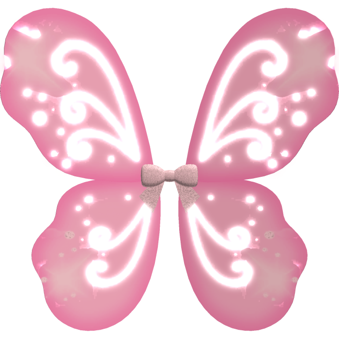 [EMISSIVE] cute pink glowing sparkly fairy wings