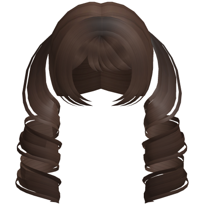 Cute Swirly Long Pigtails (Brown)