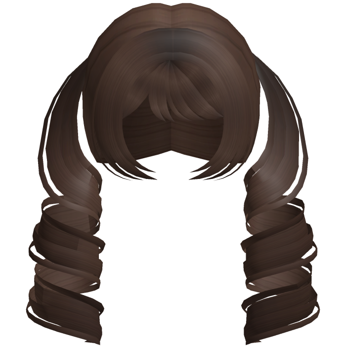 Cute Swirly Long Pigtails (Brown)