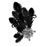 Art Deco Feather Headpiece Black