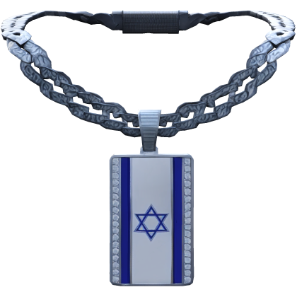 Iced Out Israel Flag Chain Necklace 1.0