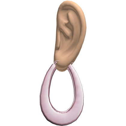 Pink 2000s Teardrop Earrings Ears