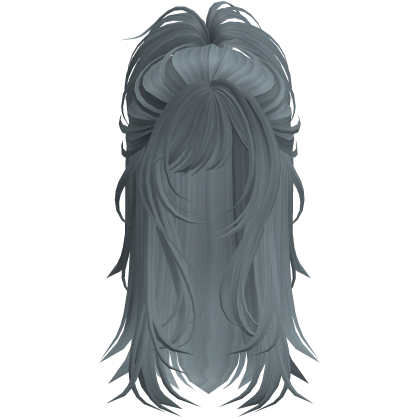 Wolfcut Spikey Half Up Ash Blue