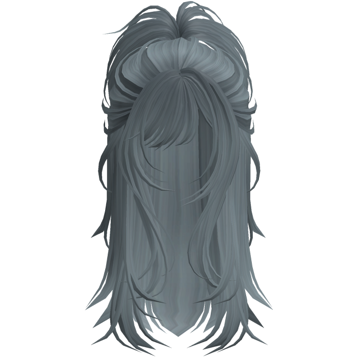 Wolfcut Spikey Half Up Ash Blue