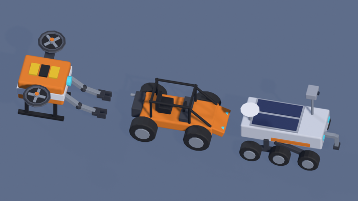 Low Poly Sci Fi Vehicles Pack x30 Spaceship Hover preview 9