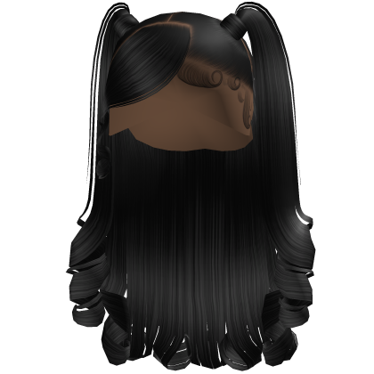 Christmas Curly Pigtails (black) Roblox item