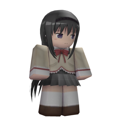 Black Hair Girl Plush Cute Homura Akemi Madoka Roblox item