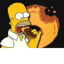 homer simpson eats a cookie