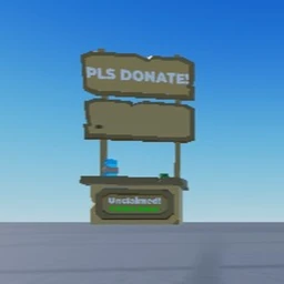 be the firist to get the pls donate booth! icon