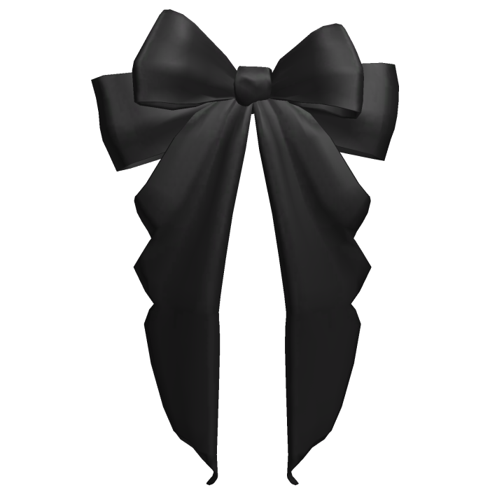 Big Hair Bow Black Basic Cute Ribbon Head Cutesy