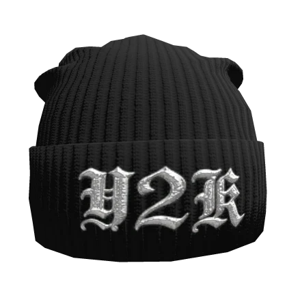✓🔴Y2K🔴✓ Black Beanie | Roblox Item - Rolimon's