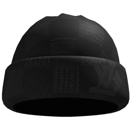Black LV Designer Beanie
