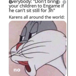 No Karen let me eat my chickenMcNuggets