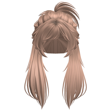 Y2K Half Up Layered Spikey Hair (Milktea) Roblox item