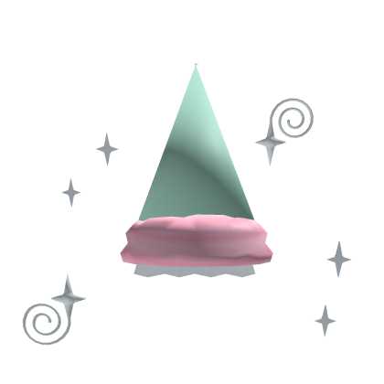 Medieval Princess Stars Light Green and Pink Hat