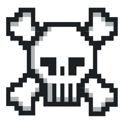 Pixel skull vector icon! Roblox decal