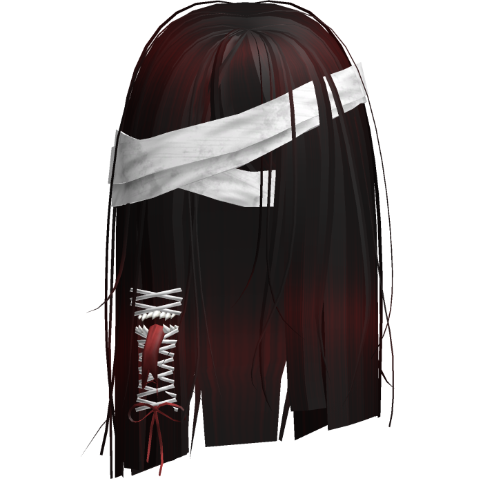 Creepy Red Brown Short Monster Hair Bandages