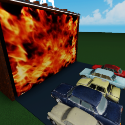 Burn cars