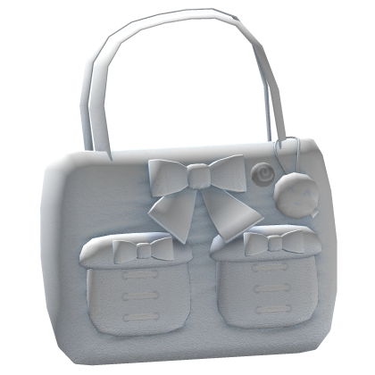 blue plush bow cute tote bag (3.0)