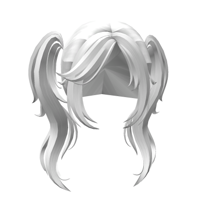 White Y2K Messy Long Pigtails - Roblox