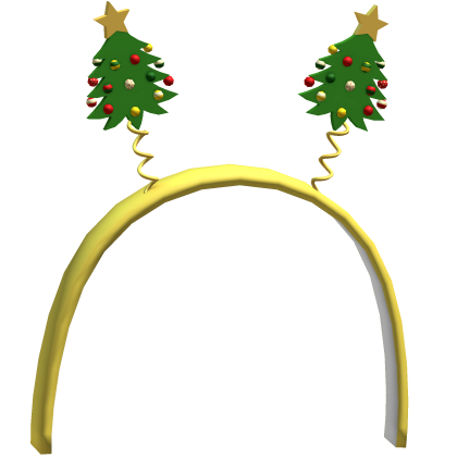 yellow christmas tree springy headband