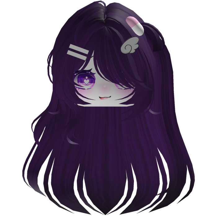 cute Purple Hair emo fofo anime y2k