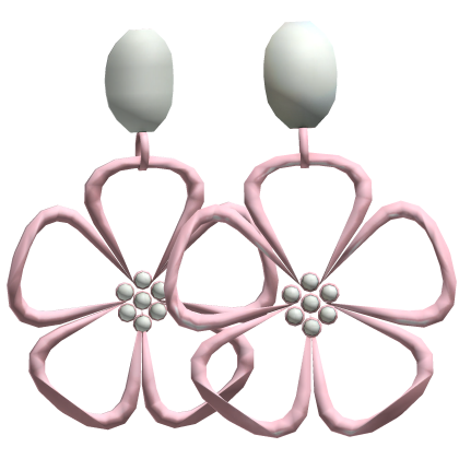 Pink Sakura Blossom Flower Earrings  Roblox item