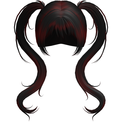long red skunk wispy vkei pigtails Roblox item