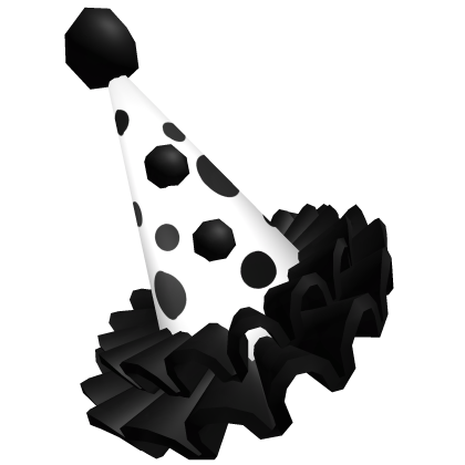 Black White Mini Doll Jester Circus Party Hat