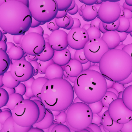 Bunch of Pink Smiling Faces
