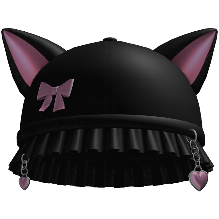 Kitty Beanie Black & Pink