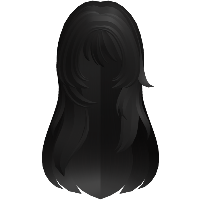 black long wispy moe anme hair