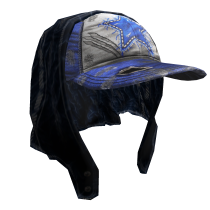 Blue Jeans Cap w/Bandana Jeans Headscarf Y2K
