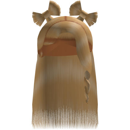 Blonde Half Up Twin Bow Sleek Bussdown