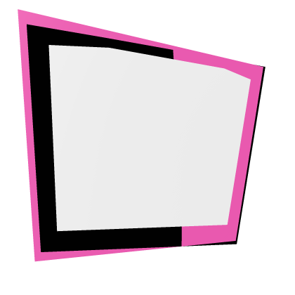 Pink & black digital blocky bunny tail