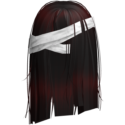 Horror Red Brown Short Hair w White Bandages Roblox item