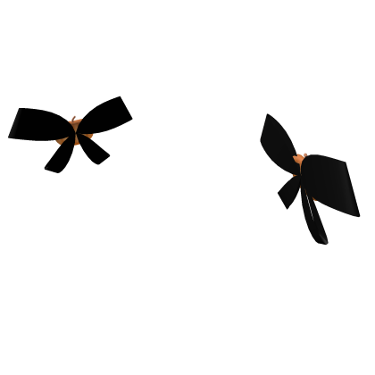 Black Pumpkin Hair Bows  Roblox item