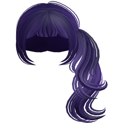 Preppy Dolly Curled Side Ponytail (Galaxy Purple)