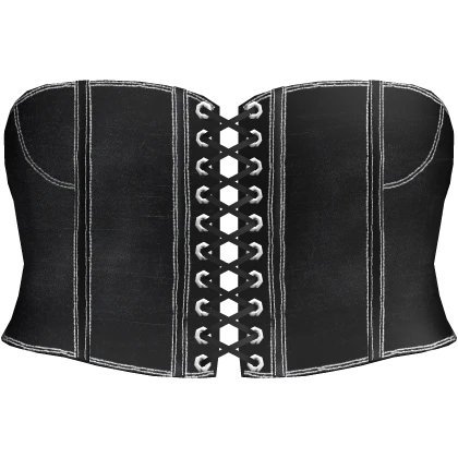 ʚ♡ɞ cute denim laced corset top in black | Roblox Item - Rolimon's