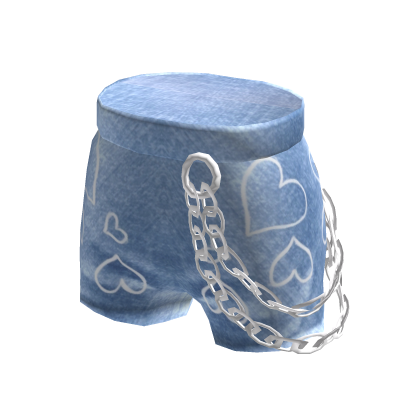 Denim Shorts with White Chains thumbnail