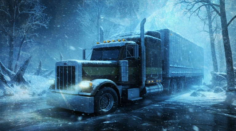 危険なセミトラック運転 🚚