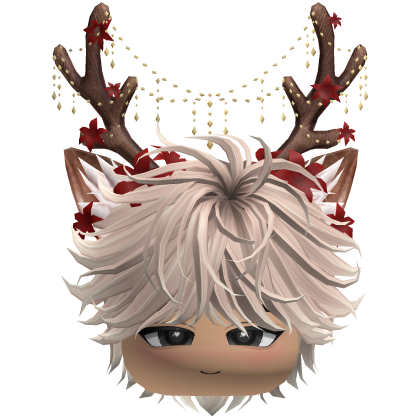 Christmas Messy Hair w/ Antlers