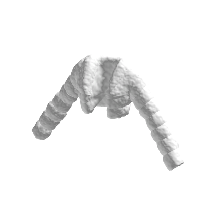 Cropped Fluffy White Jacket thumbnail