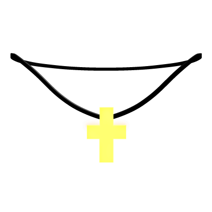 (EMISSIVE) glowing mihawk cross necklace ♡