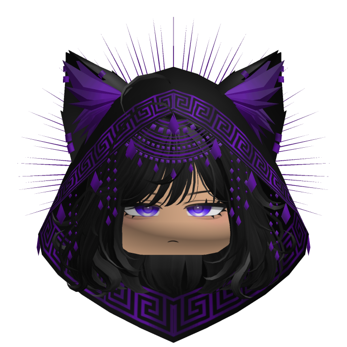Egyptian Bob w/ Divine Purple Black Hood