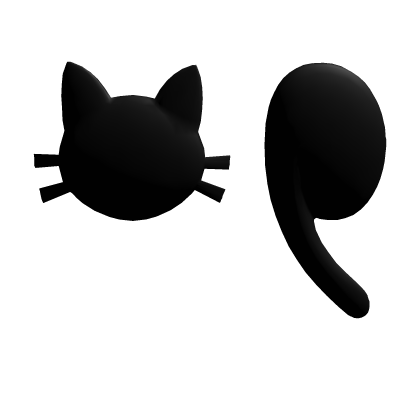 Cute kitty koamoji hairclip black