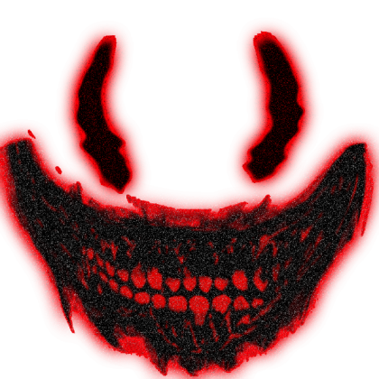 Red Creepy Mouth Scary Face Roblox decal