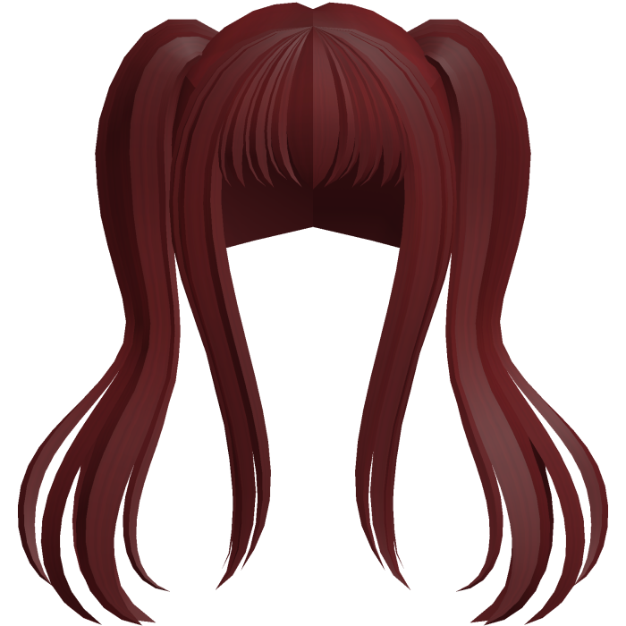 🐾 big long wispy anime pigtails moe red