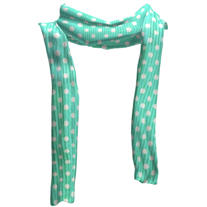 ♡ harajuku teal polka dot long scarf 1.0 